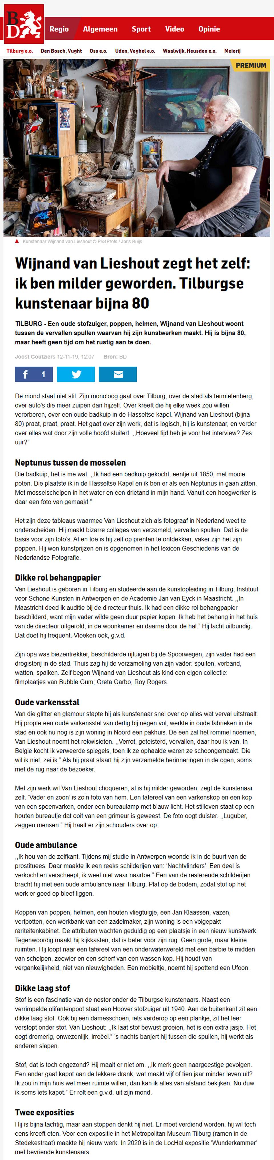 Brabants Dagblad, 12 november 20199