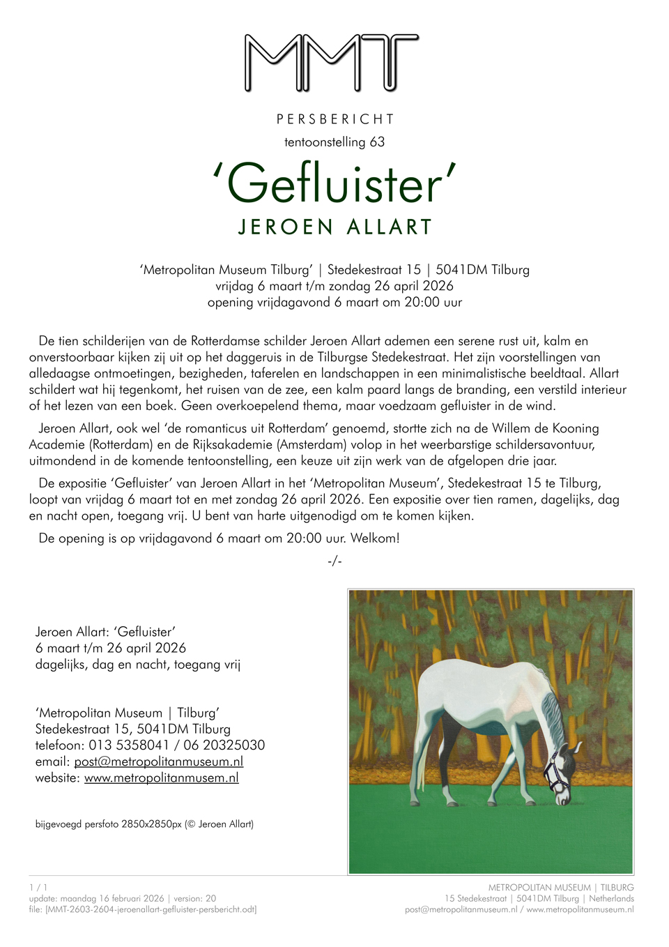 persbericht